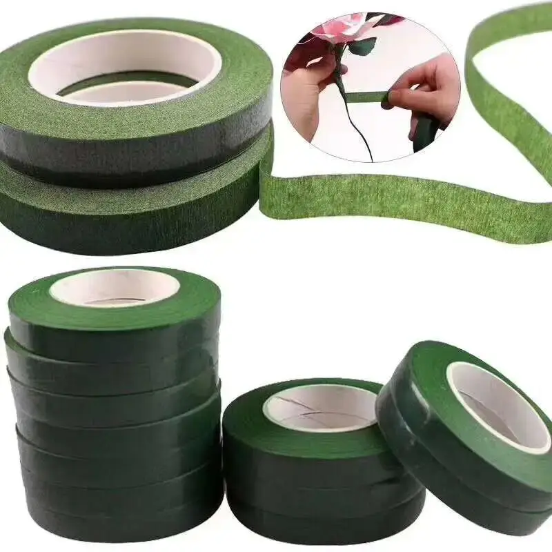 Florist Flower Supply - 1-10pcs Bouquet Floral Stem Tapes Green