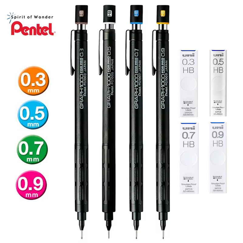 Pentel Pen Energel - Pentel PG1000 Graph For PRO Black