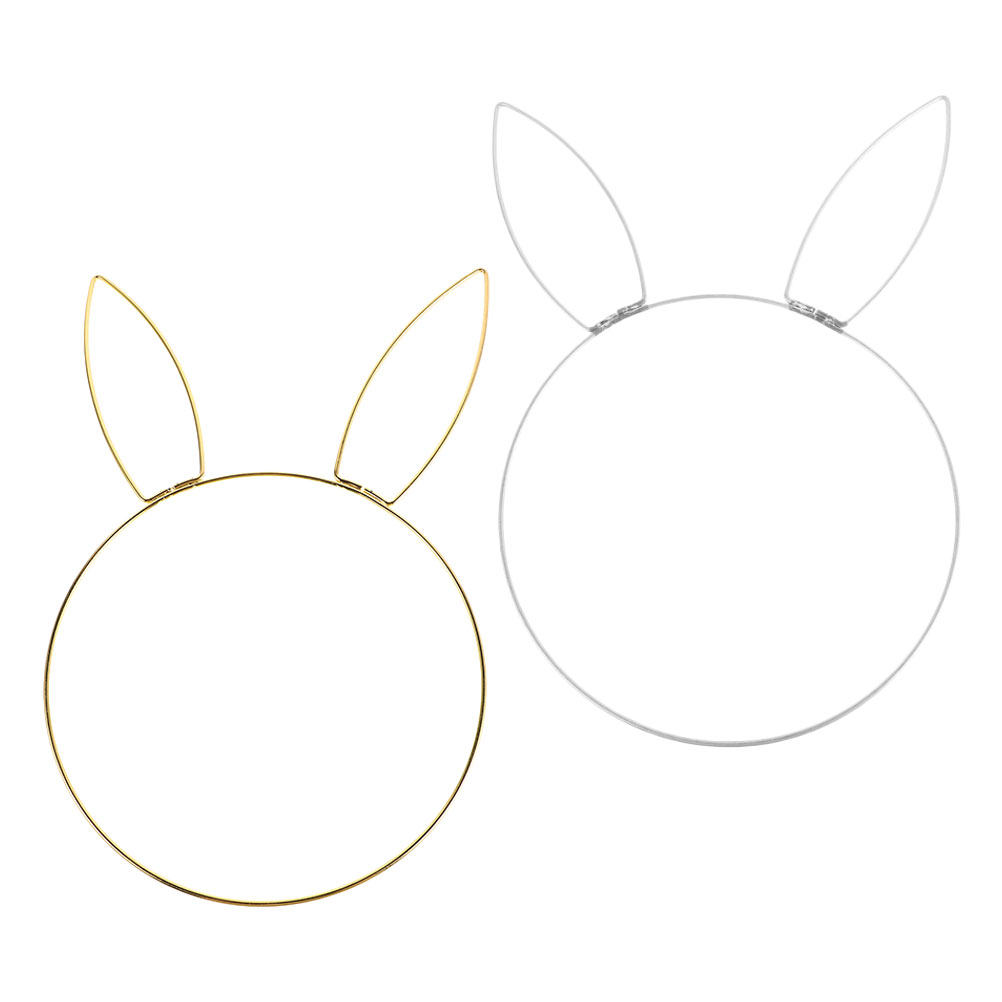 Wreath Form Wire - 2Pcs Bunny Head Wire Wreath Form