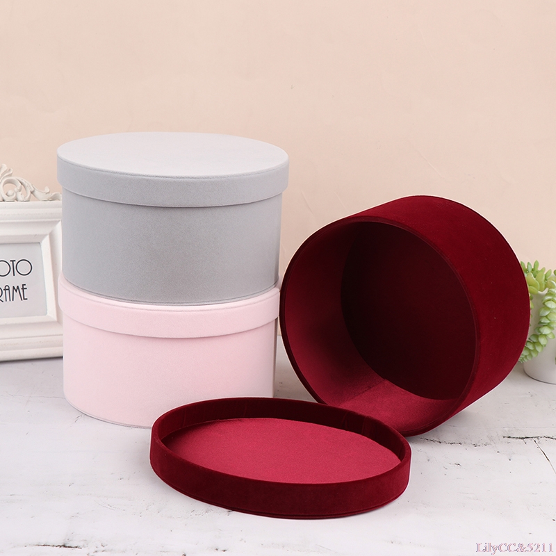 Florist Flower Supply - Velvet Round Flowers Box Gift Box