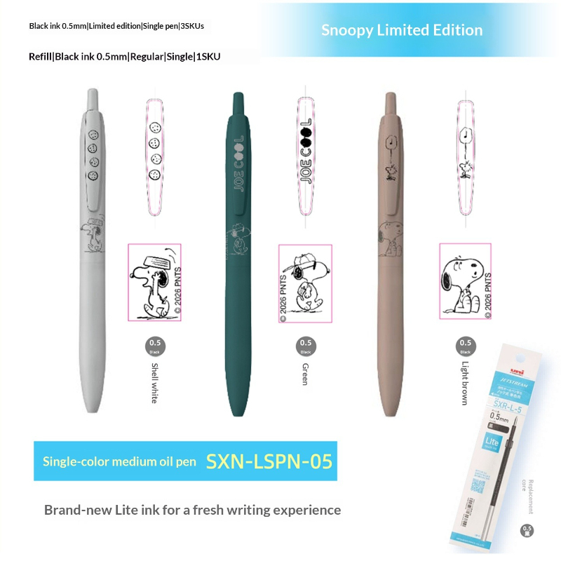 uni Jetstream Lite Snoopy Gel  - Pentel Pen Energel recension och pris