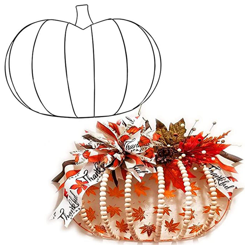 Wire Wreath Frame Metal Pumpki - Wreath Form Wire recension och pris