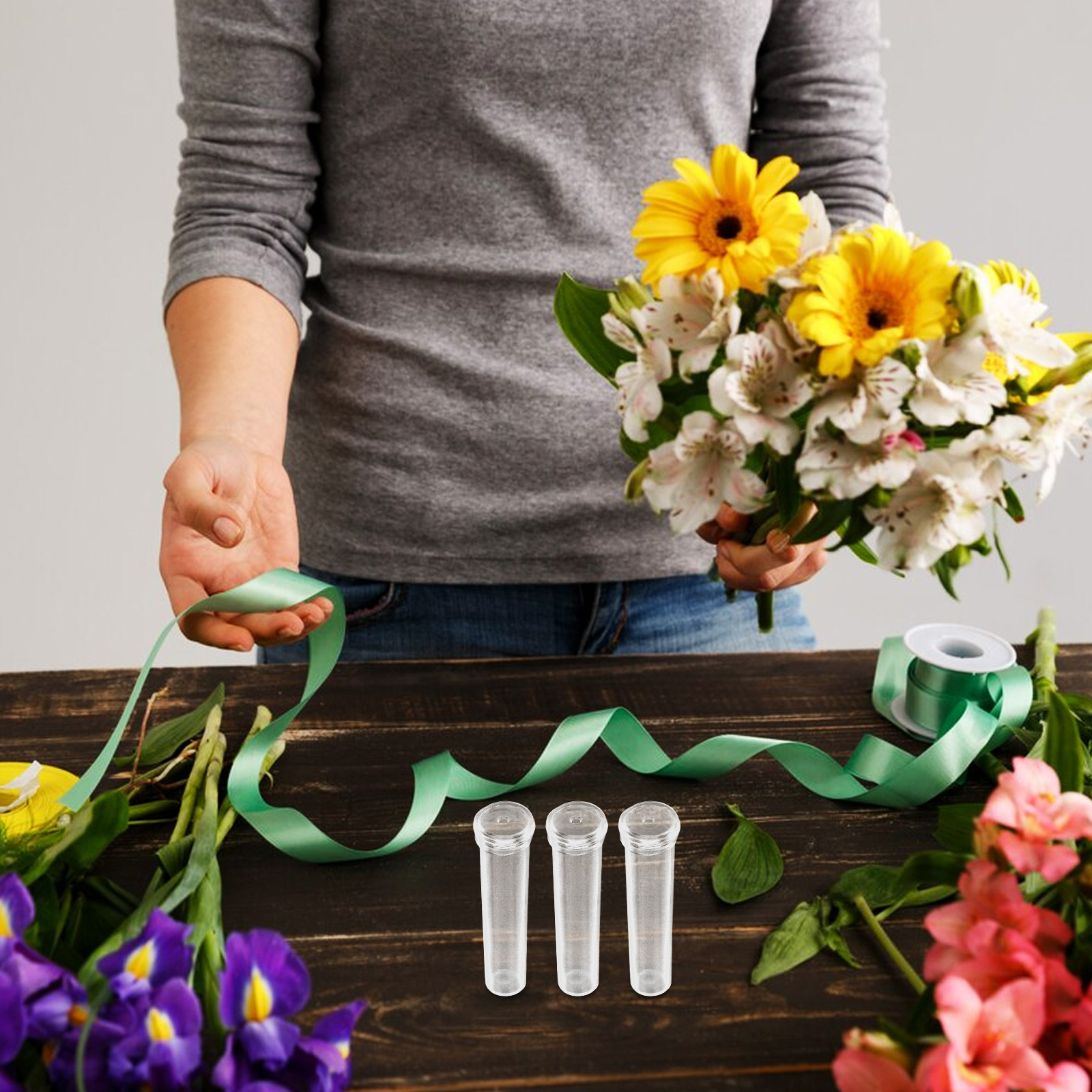 200Pcs Flower Water Tube Trans - Florist Flower Supply recension och pris