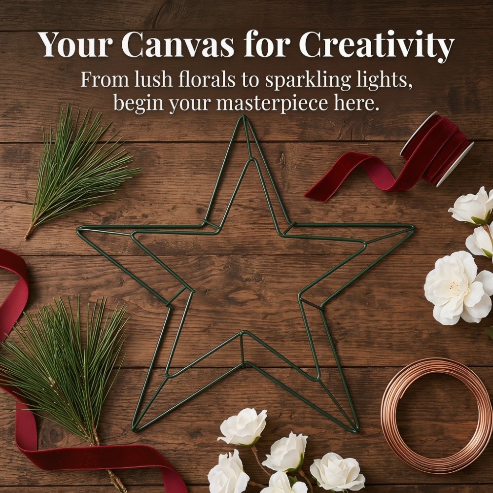 Personalizable Metal Wire Star - Wreath Form Wire recension och pris