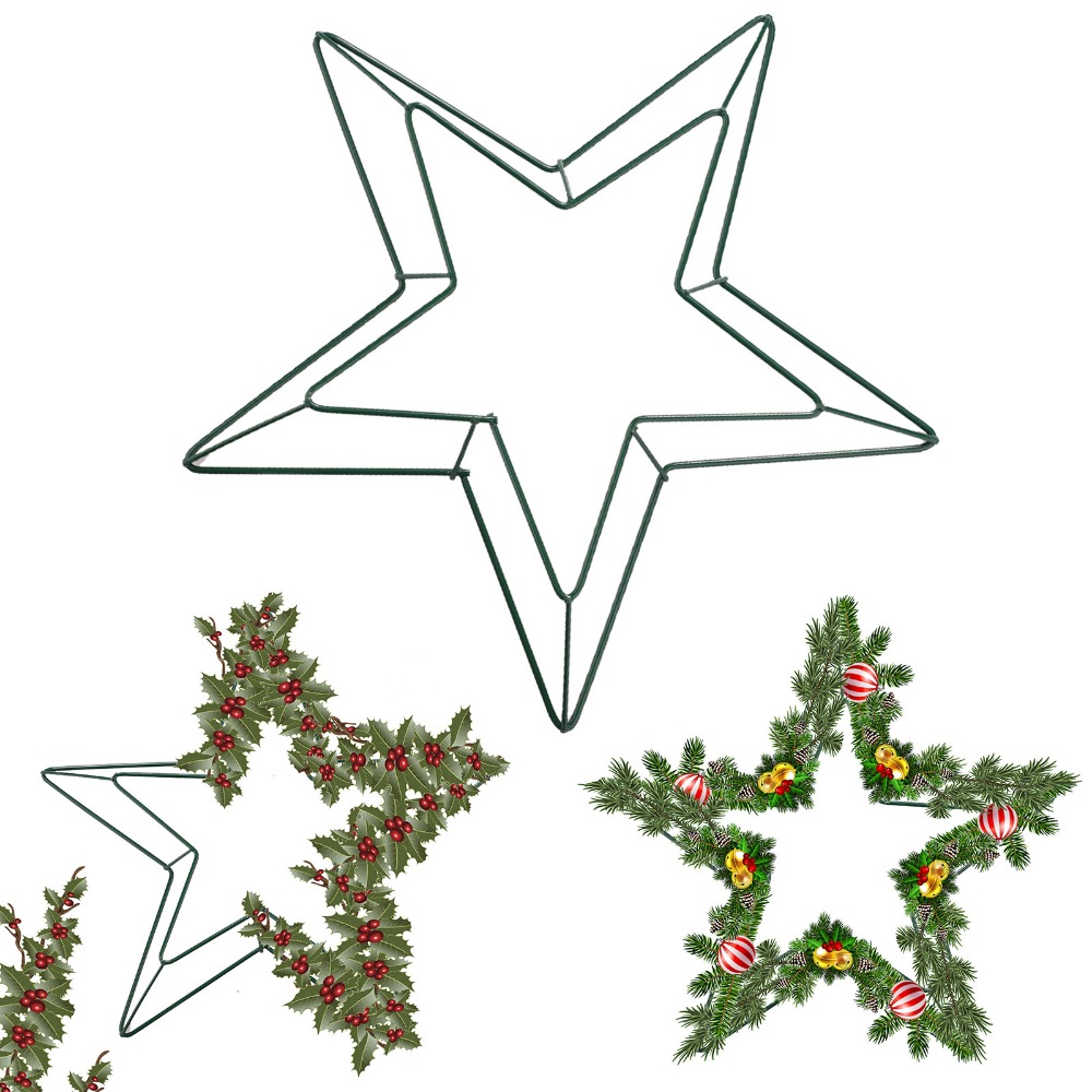 Personalizable Metal Wire Star - Wreath Form Wire recension och pris