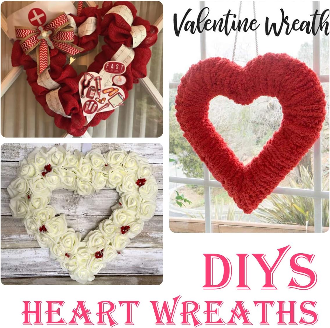 3 Pack Premium Metal Heart  Fo - Wreath Form Wire recension och pris