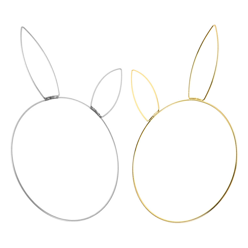 2Pcs Bunny Head Wire Wreath Fo - Wreath Form Wire recension och pris