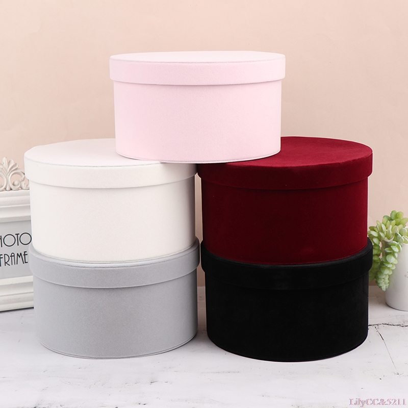 Velvet Round Flowers Box Gift  - Florist Flower Supply recension och pris