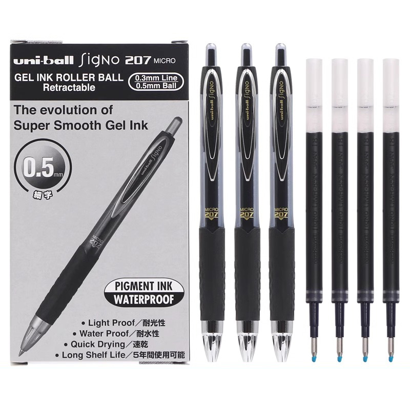 uni-ball 61256 Signo Gel 207 R - Pentel Pen Energel recension och pris