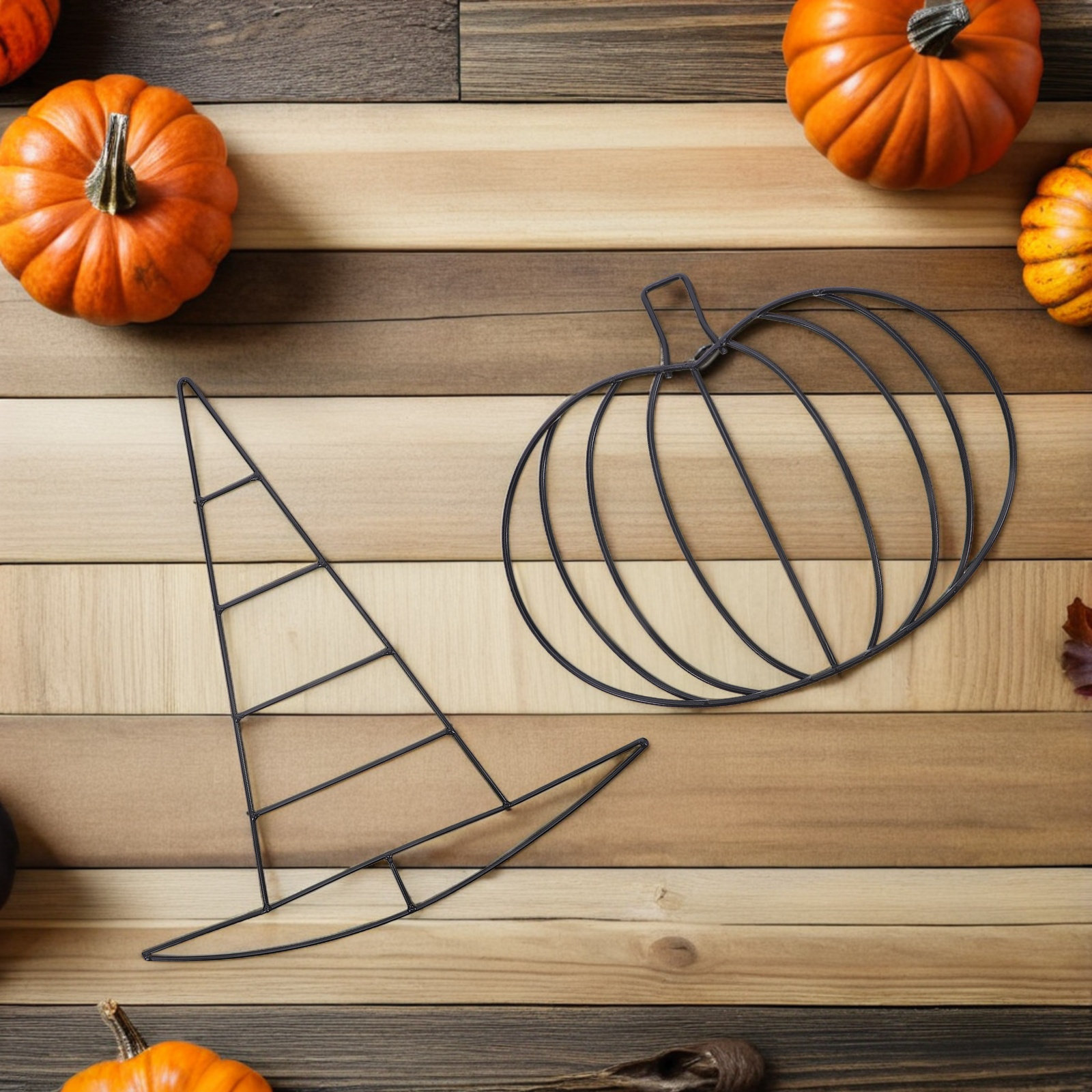 2Pcs Pumpkin Shaped Wreath For - Wreath Form Wire recension och pris
