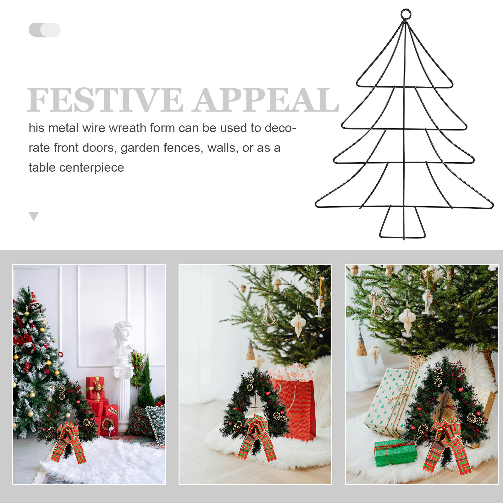2026 Christmas Tree Shaped Met - Wreath Form Wire recension och pris