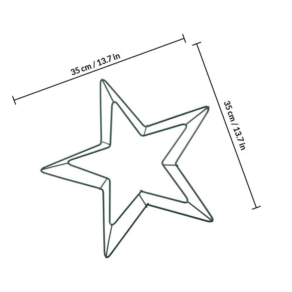 35Cm Star Shaped Wreath Frame  - Wreath Form Wire recension och pris