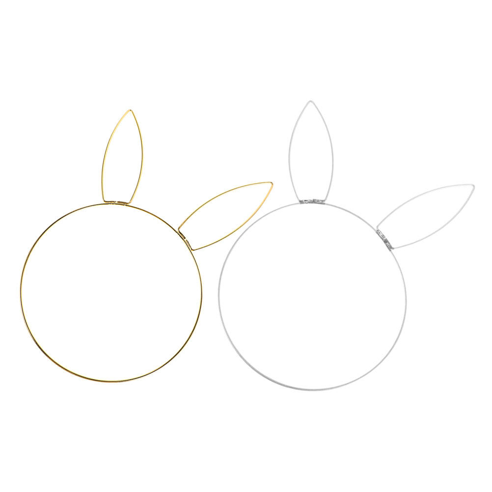 2Pcs Rabbit Head Floral Wreath - Wreath Form Wire recension och pris