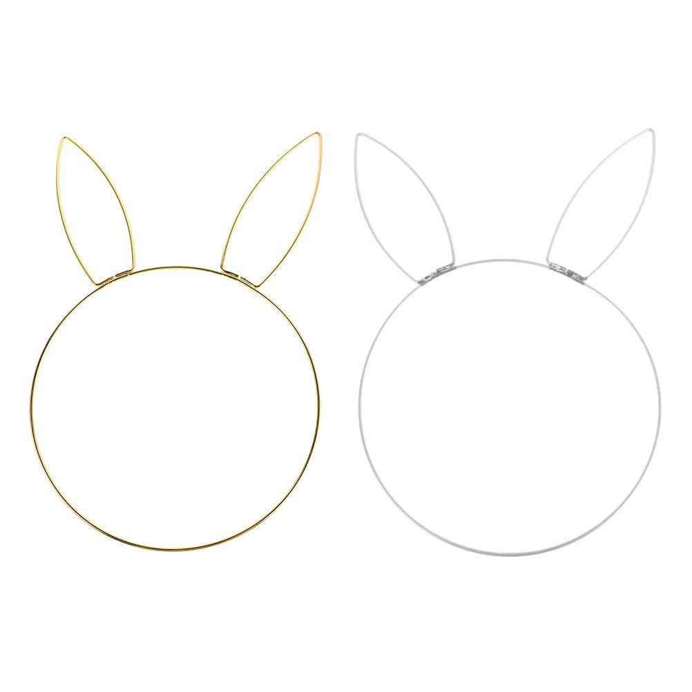 2Pcs Rabbit Head Floral Wreath - Wreath Form Wire recension och pris